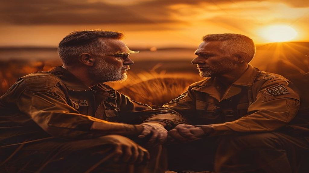 VA consulting — veteran reviewing disability claim with professional advisor